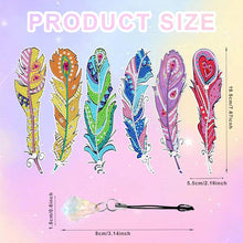 Load image into Gallery viewer, Diamond Painting 6x Bookmark Feather style