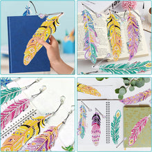 Load image into Gallery viewer, Diamond Art Painting 6x Bookmark Feather
