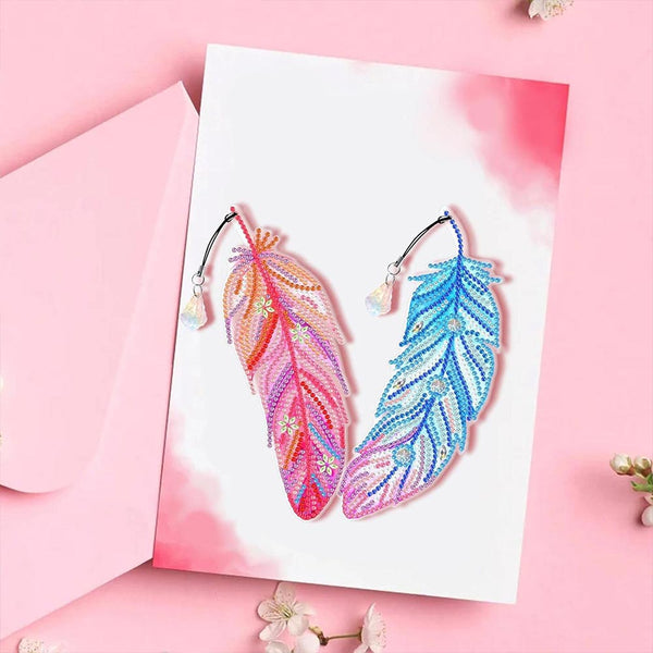 Diamond Painting 6x Bookmark with Feather