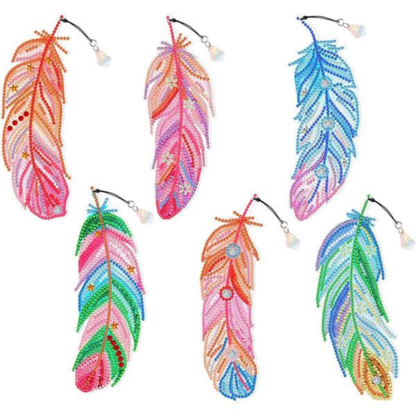 Diamond Painting 6x Bookmark with Feather