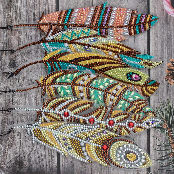 Diamond Painting 6x Bookmark - Feather