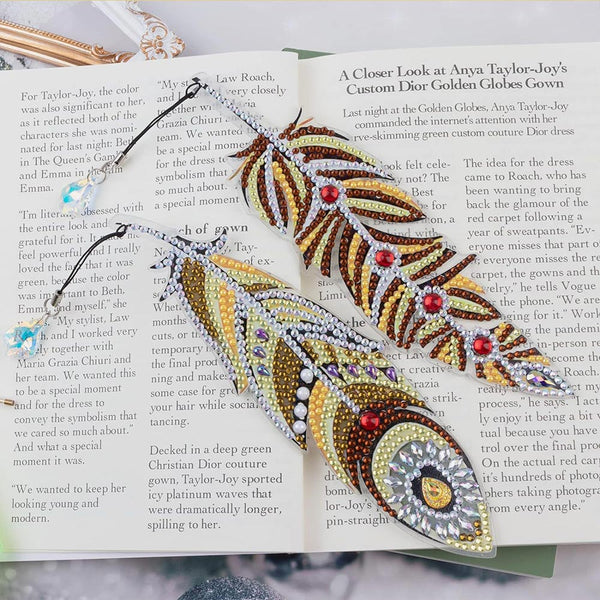 Diamond Painting 6x Bookmark - Feather