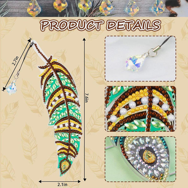 Diamond Painting 6x Bookmark - Feather