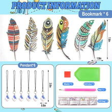 Load image into Gallery viewer, Diamond Painting 6x Bookmark - Feather