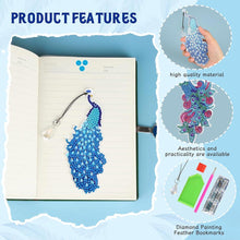 Load image into Gallery viewer, Diamond Painting 6x Peacock Bookmarks