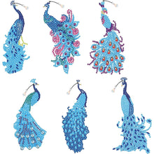 Load image into Gallery viewer, Diamond Painting 6x Peacock Bookmarks