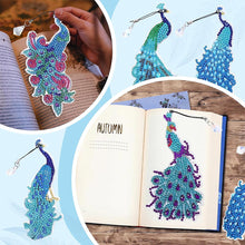 Load image into Gallery viewer, Diamond Painting 6x Peacock Bookmarks