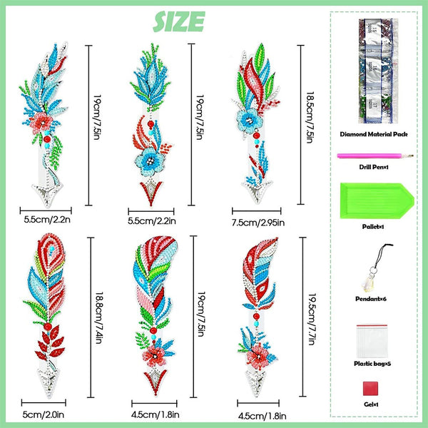 Diamond Painting 6x Bookmark Arrow