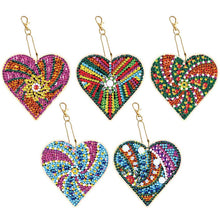 Load image into Gallery viewer, Diamond Painting Heart Pendant 5 Piece Set 2
