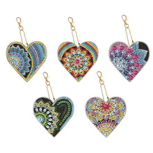 Load image into Gallery viewer, Diamond Painting Heart Pendant 5-piece Set 3