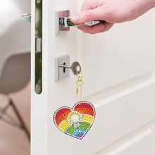 Load image into Gallery viewer, Diamond Painting Pendant Rainbow Hearts 5 Piece Set