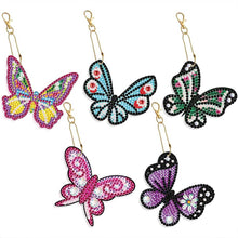 Load image into Gallery viewer, Diamond Art Butterfly Charms 5 Piece Set