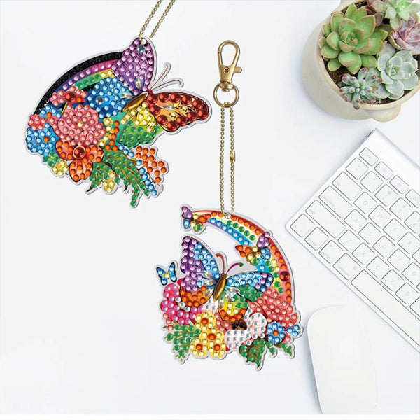 Diamond Painting Butterfly Charms with 5 Piece Set