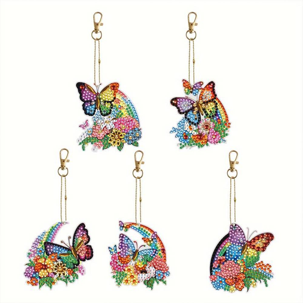 Diamond Painting Butterfly Charms with 5 Piece Set
