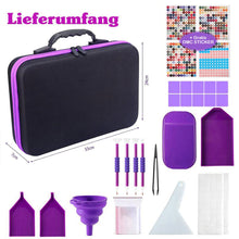 Load image into Gallery viewer, Diamond Painting Case Purple with 60 Compartments + Accessories