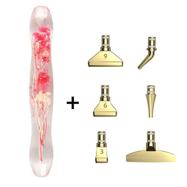 Diamond Painting Ergonomic Premium Pen with Pink Flowers