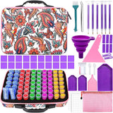 Diamond Painting Case Flowers with 70 Jars + Accessories