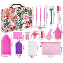 Load image into Gallery viewer, Diamond Painting Case Flamingo with 70 Jars + Accessories