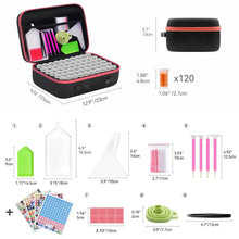 Load image into Gallery viewer, Diamond Painting Case Orange with 120 Jars + Accessories