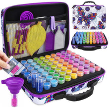 Load image into Gallery viewer, Diamond Painting Case Butterflies with 70 Compartments + Accessories
