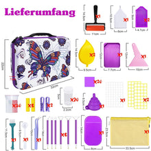 Load image into Gallery viewer, Diamond Painting Case Butterflies with 70 Compartments + Accessories