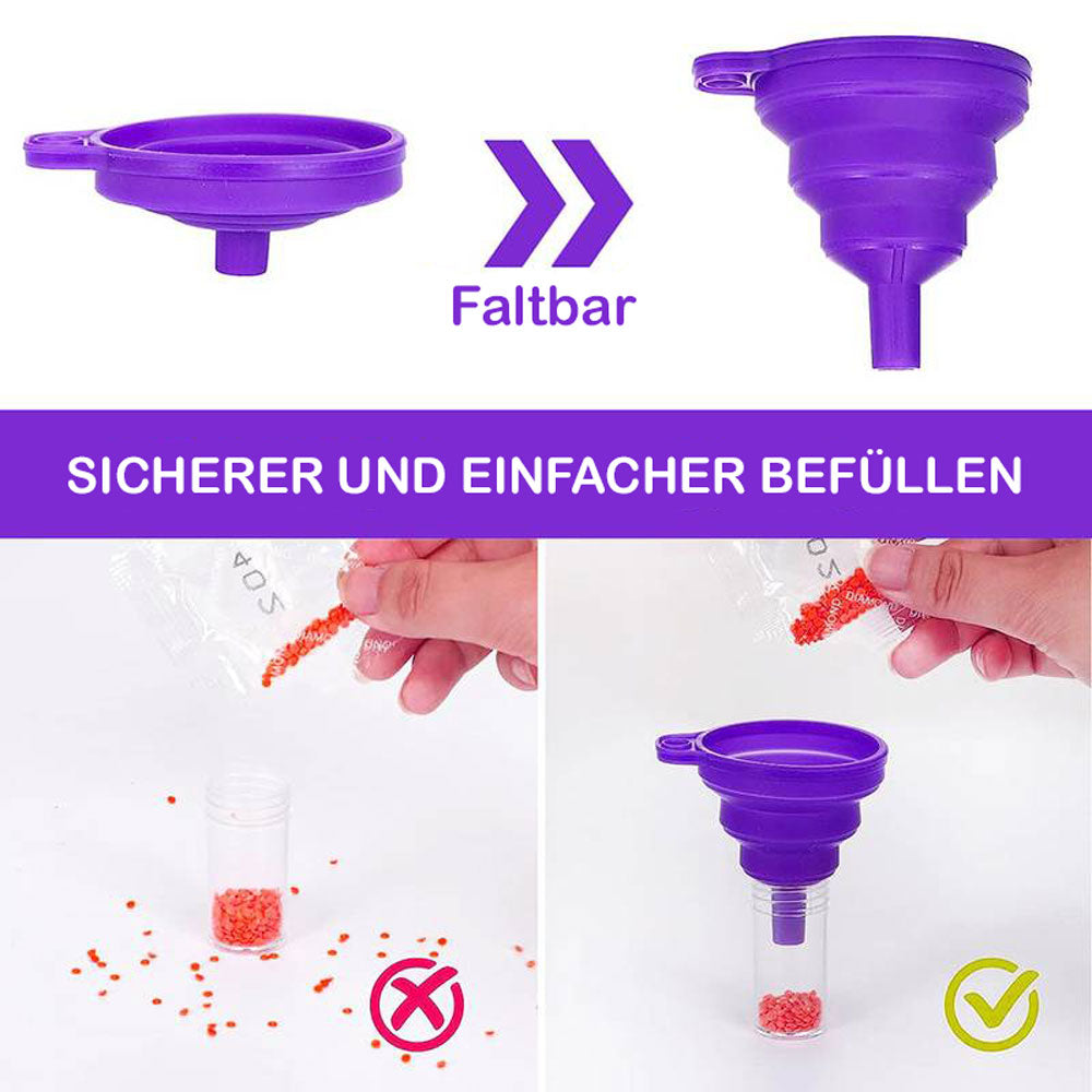 Diamond Painting Case Purple with 60 Compartments + Accessories