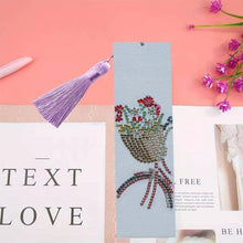 Load image into Gallery viewer, Diamond Painting Bookmark Bicycle Basket with Flowers