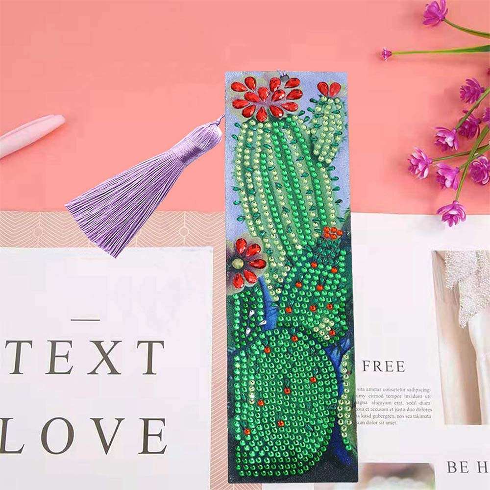 Diamond Painting Bookmark Cactus
