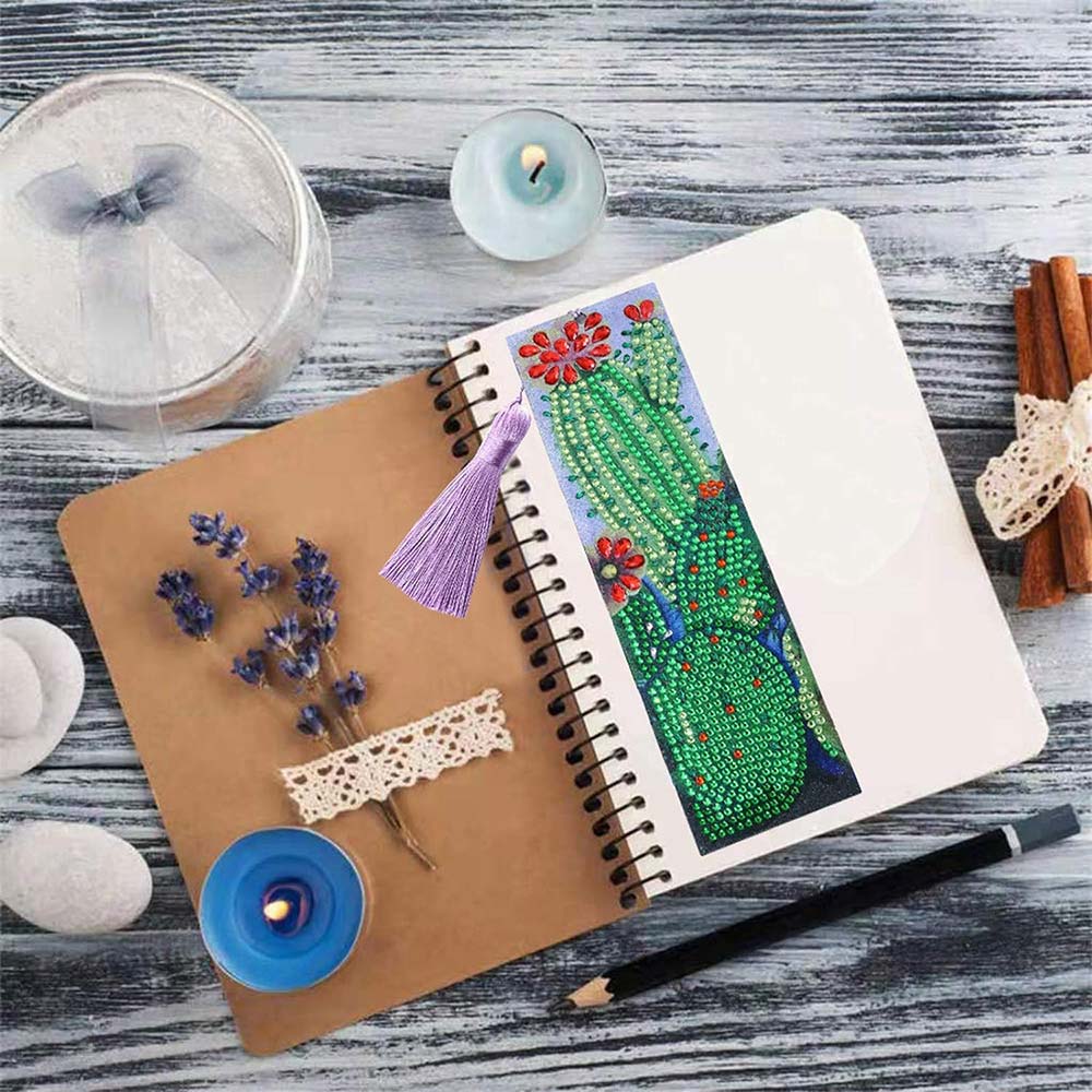 Diamond Painting Bookmark Cactus