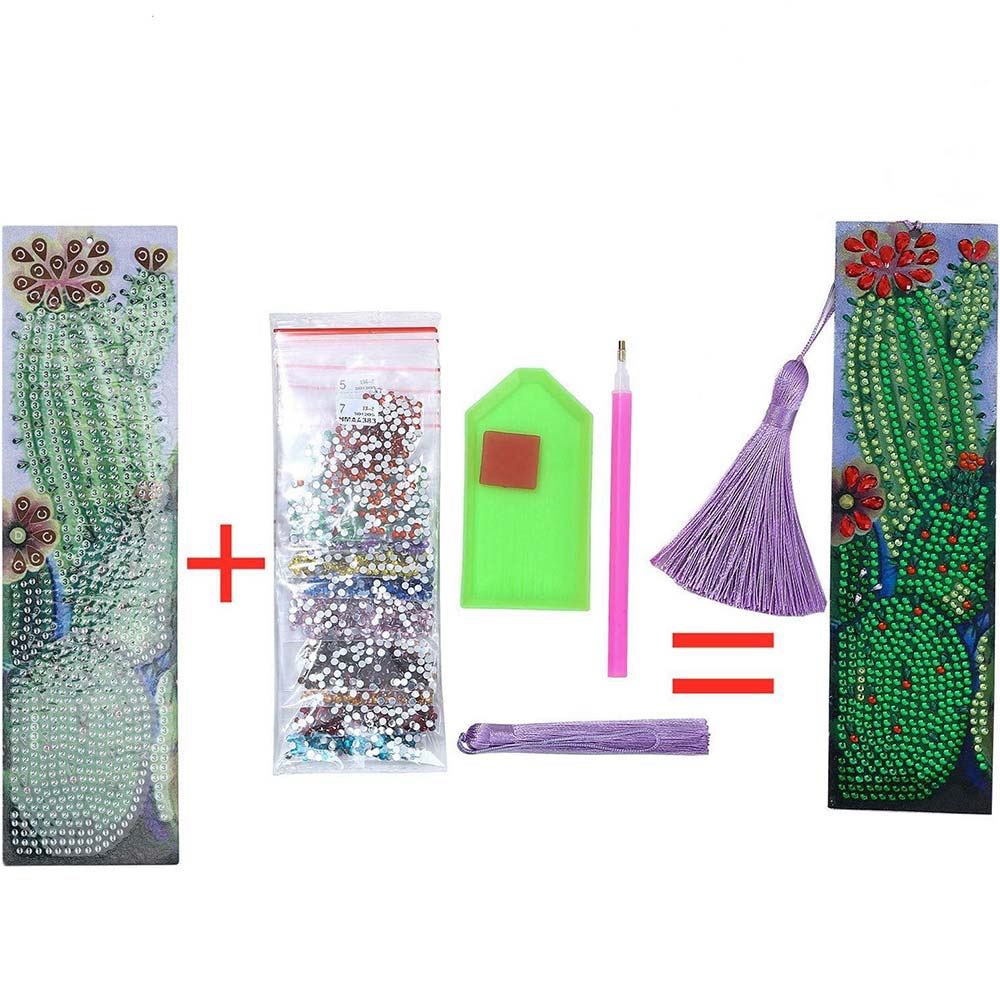Diamond Painting Bookmark Cactus