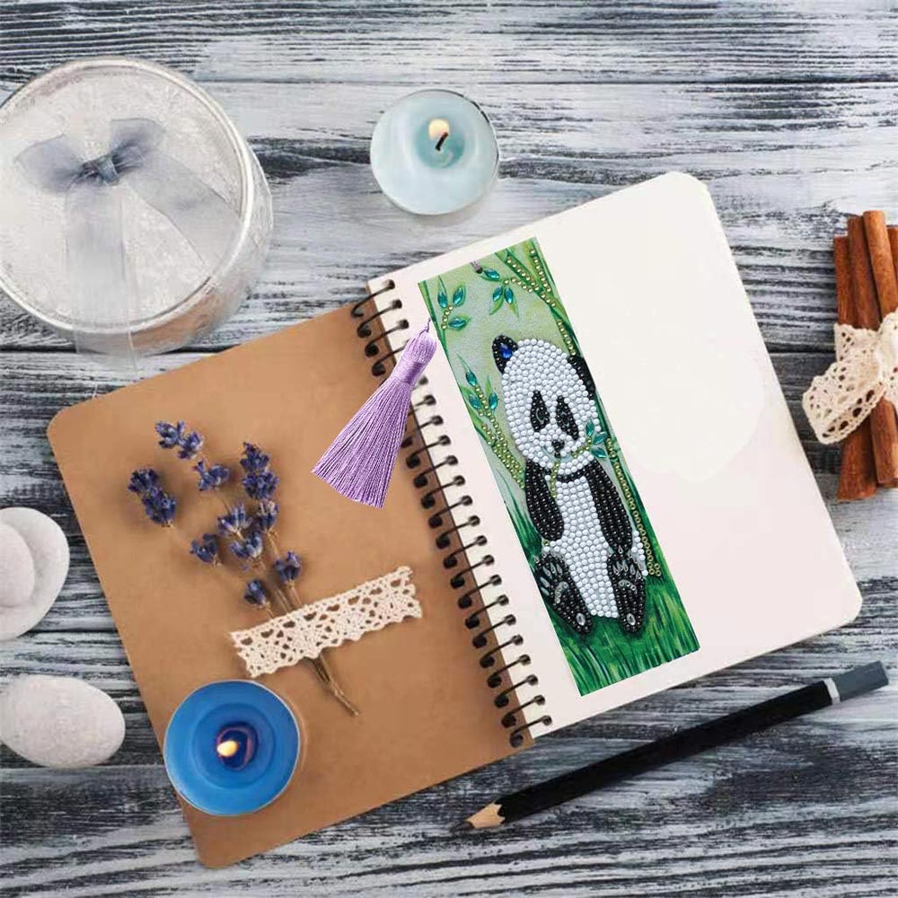 Diamond Painting Bookmark Panda