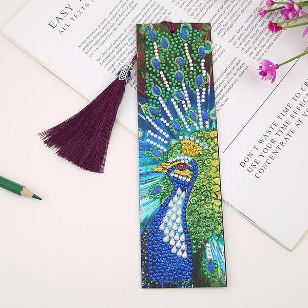 Diamond Painting Bookmark Peacock design