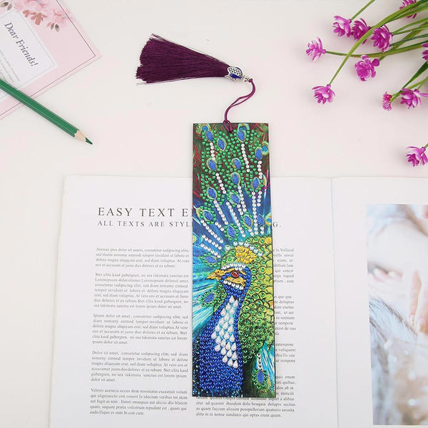 Diamond Painting Bookmark Peacock design