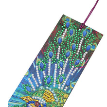 Load image into Gallery viewer, Diamond Painting Bookmark Peacock design