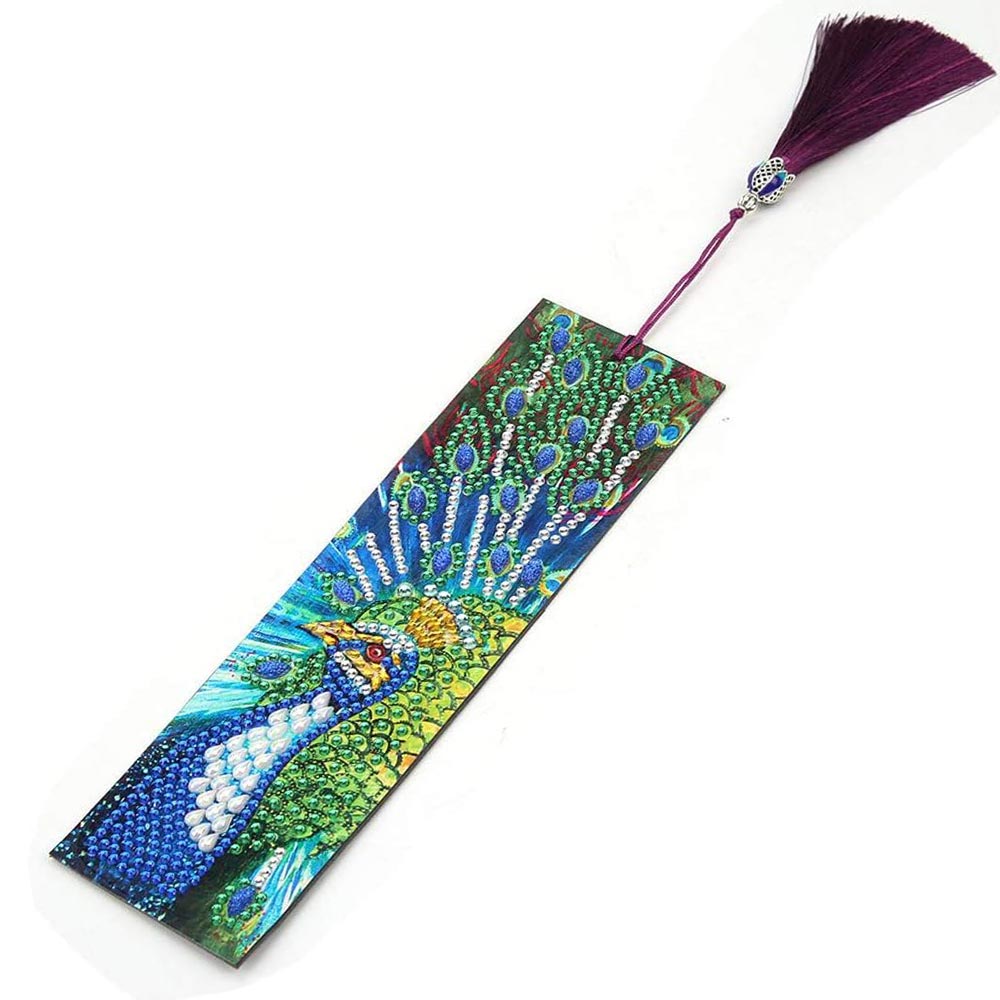 Diamond Painting Bookmark Peacock design