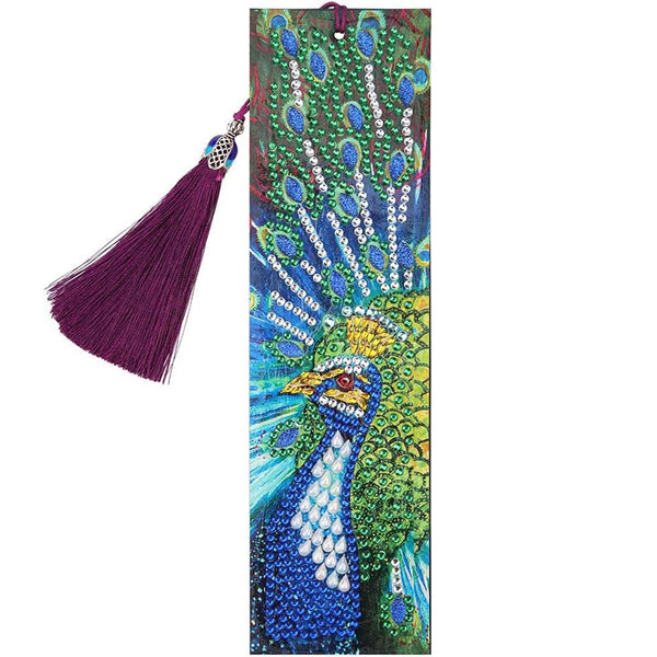Diamond Painting Bookmark Peacock design