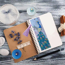 Load image into Gallery viewer, Diamond Painting Bookmark with Peacock