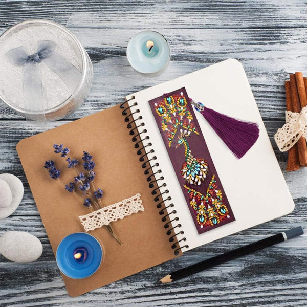Diamond Painting Bookmark - Peacock