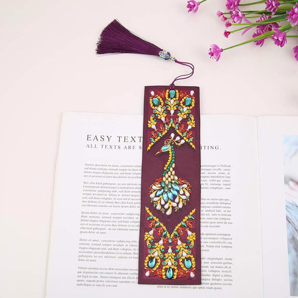 Diamond Painting Bookmark - Peacock