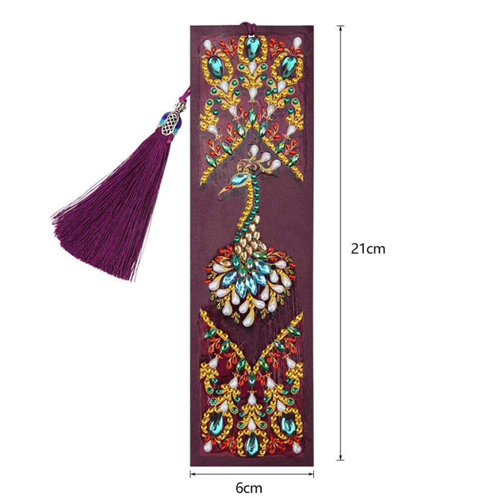 Diamond Painting Bookmark - Peacock
