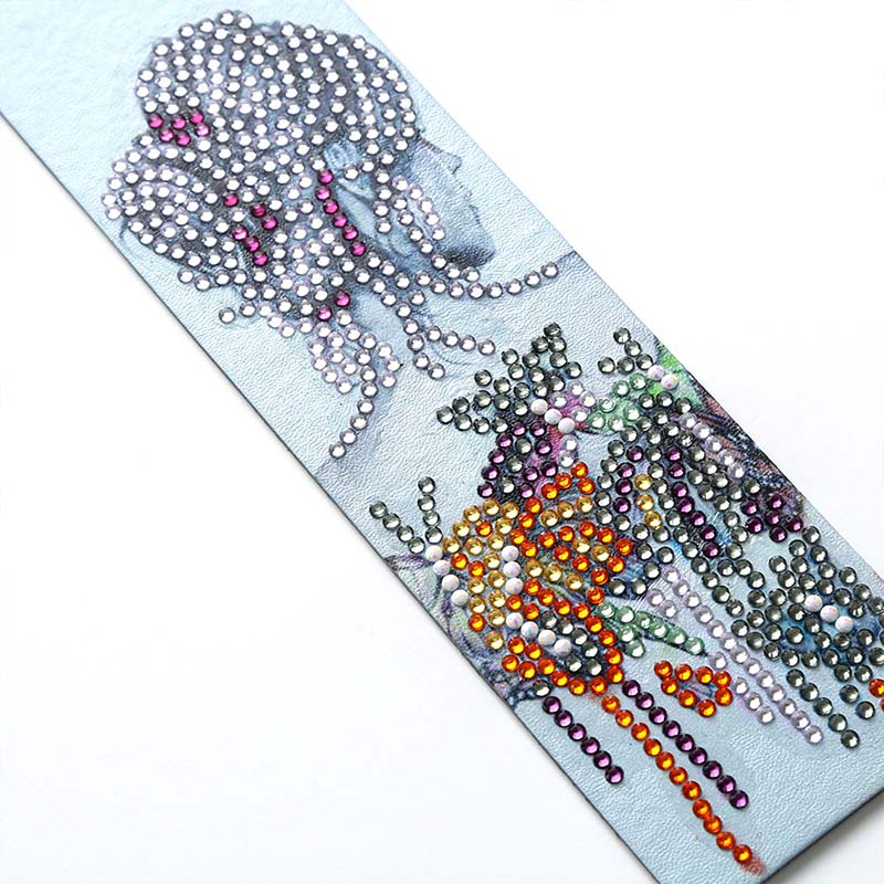 Diamond Painting Bookmark Woman with Flowers