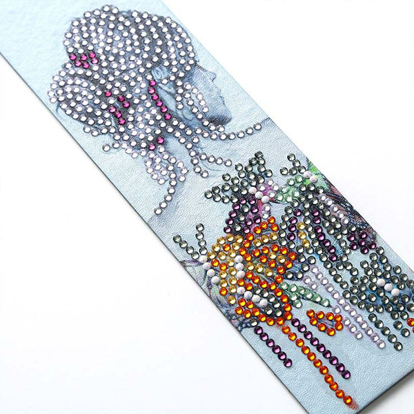 Diamond Painting Bookmark Woman with Flowers