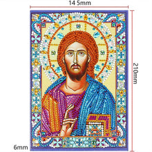 Load image into Gallery viewer, Diamond Painting Notebook Jesus Icon