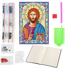 Load image into Gallery viewer, Diamond Painting Notebook Jesus Icon