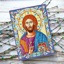 Load image into Gallery viewer, Diamond Painting Notebook Jesus Icon