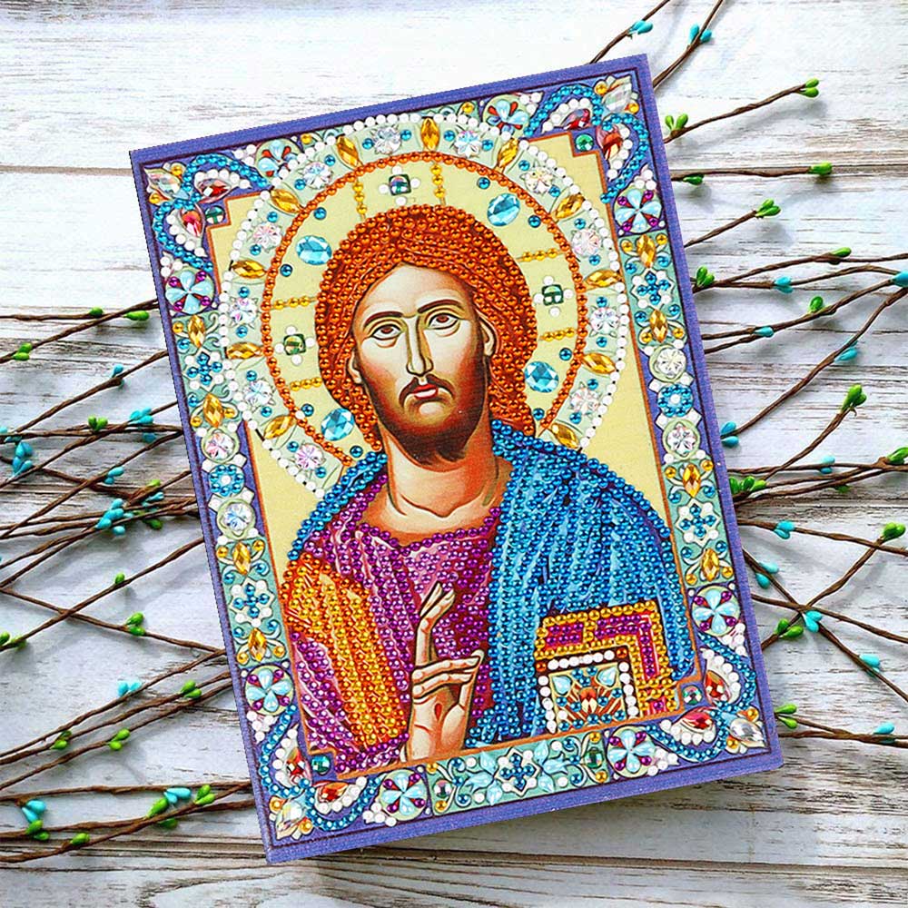 Diamond Painting Notebook Jesus Icon