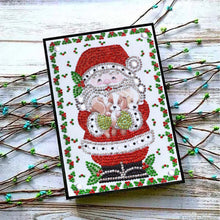 Load image into Gallery viewer, Diamond Painting Notebook Santa Claus with Puppies