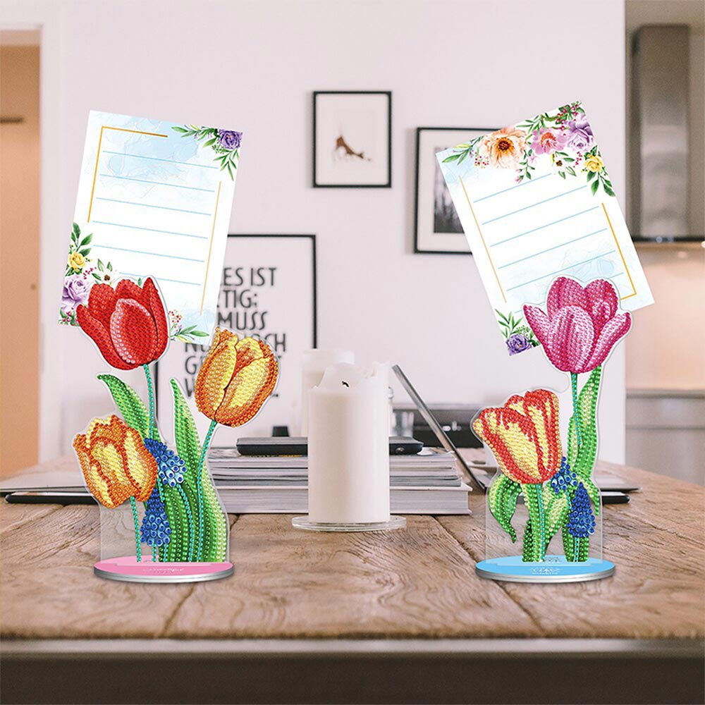 Diamond Painting Note Holder Tulips 2 Piece Set