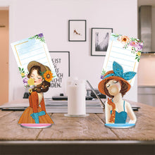 Load image into Gallery viewer, Diamond Painting Note Holder Women with 2 Piece Set