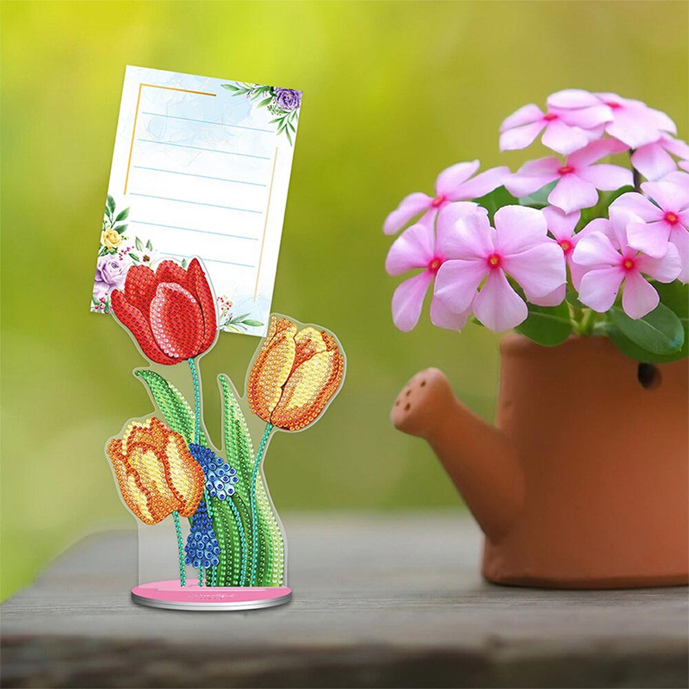 Diamond Painting Note Holder Tulips 2 Piece Set